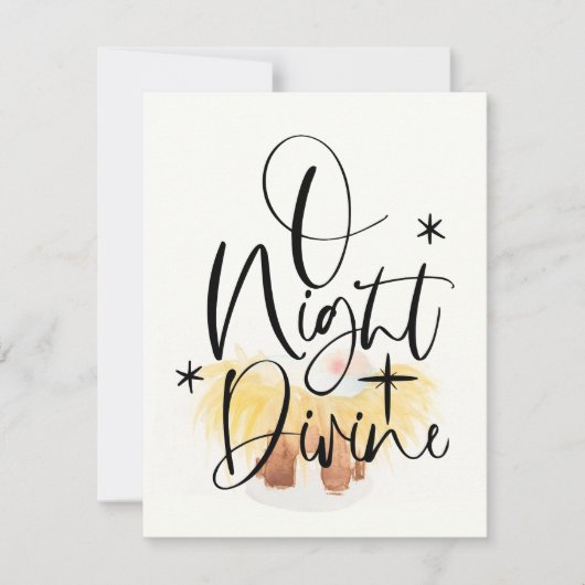 宗教クリスマスカード水彩カラーマンジャー シーズンカード (正面)