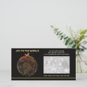 宗教クリスマスフォトカード世界への喜び シーズンカード (スタンド正面)