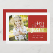 宗教クリスマスフォトカード – イエズス誕生日 シーズンカード (正面/裏面)