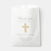 宗教クロスセージ緑の男の子ファースト聖餐式 フェイバーバッグ (正面)