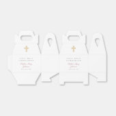 宗教クロスピンクの女の子ファースト・コミュニオン フェイバーボックス (折り畳みなし)