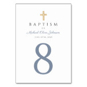 宗教クロスブルーボーイバプテスマ テーブルナンバー (裏面)