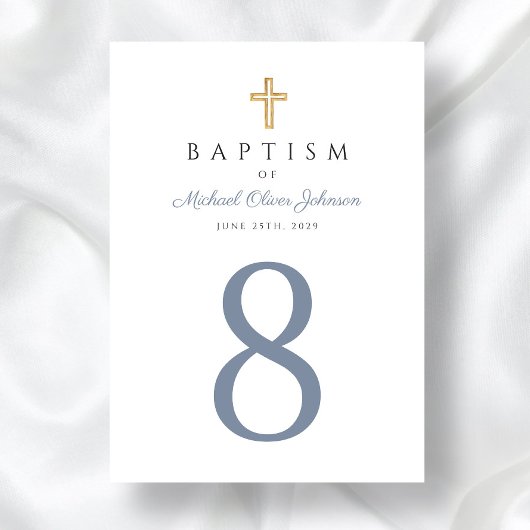 宗教クロスブルーボーイバプテスマ テーブルナンバー