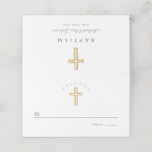 宗教クロスブルーボーイバプテスマ プレイスカード (外部開封)