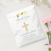 宗教クロスブルーボーイファースト聖餐式 フェイバーバッグ (封をした状態)