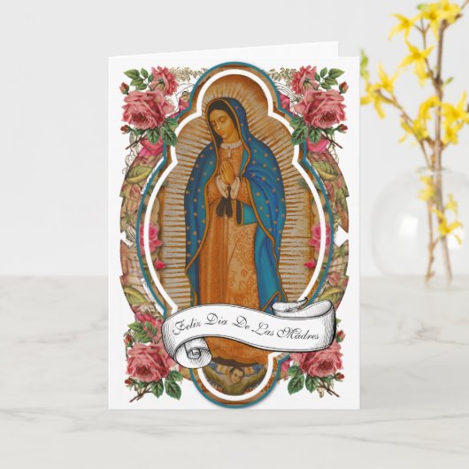 宗教グスペインのアダループ母の日 カード (黄色い花)