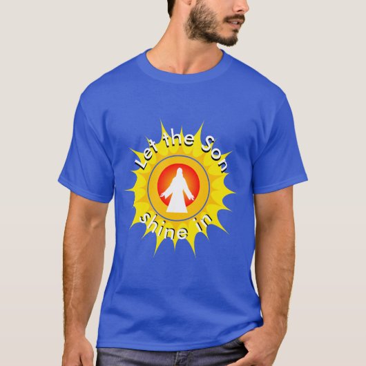 宗教スポーツウェア JESUS LET THE SON SHINE IN T Tシャツ (正面)