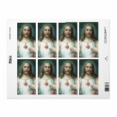 宗教ハートイエズス祈りの言葉ヴィンテージ ラベル (フルシート)