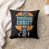 宗教バスケットボール選手フィリップ4:13クリス クッション (ブランケット)