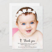 宗教バプテスマ《キリスト教》洗礼式や命名式共産主義 サンキューカード (正面/裏面)