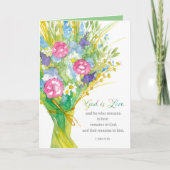宗教バレンタインデー1ヨハネ4:16野生の花 カード (正面)