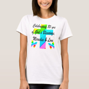 宗教パーソナライズされた第80回誕生日デザイン Tシャツ