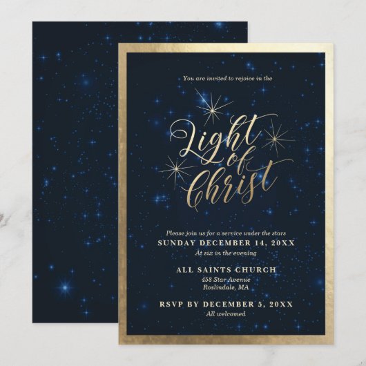 宗教パーティー 招待状 (正面/裏面)