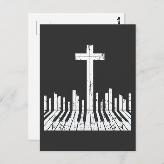 宗教ピアノ演奏者クリスチャンキーボードピアニスト ポストカード (正面/裏面)