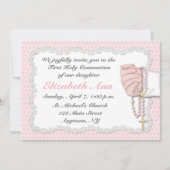 宗教ピンクの数珠は招待状に玉を付けます 招待状 (正面)