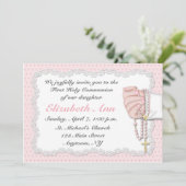 宗教ピンクの数珠は招待状に玉を付けます 招待状 (スタンド正面)