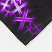 宗教フラクタルの紫色 フリースブランケット (角)