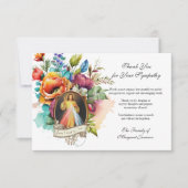 宗教フローライエス神聖慈悲の哀悼 サンキューカード (正面)