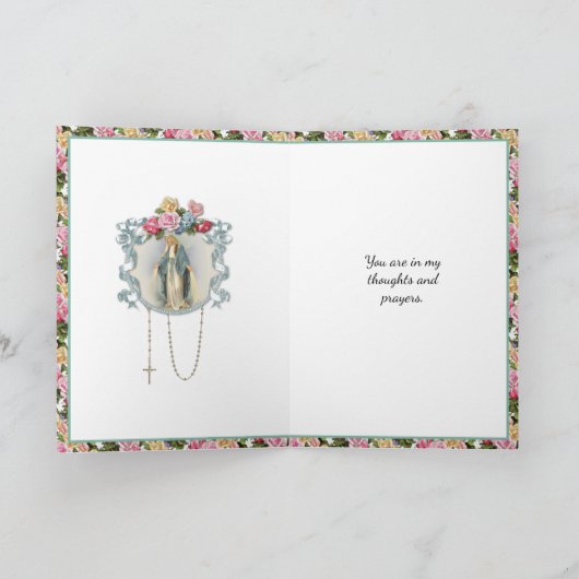 宗教フローラバラヴィンテージヴァージンメアリーカード カード (内部)
