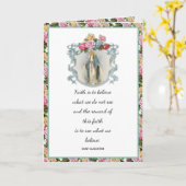 宗教フローラバラヴィンテージヴァージンメアリーカード カード (黄色い花)