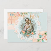 宗教フローラ聖ヨセフイエスユーカリプトゥスピーチ ポストカード (正面/裏面)