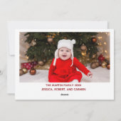 宗教ベビー写真クリスマス誕生発表 シーズンカード (裏面)