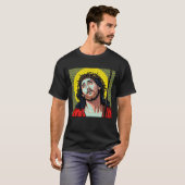 宗教ポップアートの茨の冠 ハーフトーン コミック P Tシャツ (正面フル)