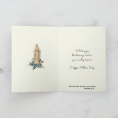 宗教マザーズ·デイ·賛美ヴァージン·マリア·ヴィンテージ カード (内部)