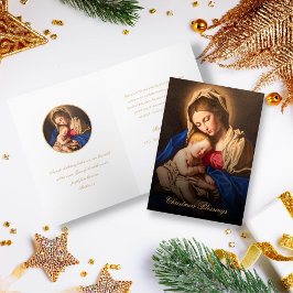 宗教マドンナと子の聖書聖句クリスマス シーズンカード