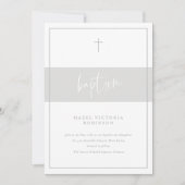 宗教ミニマル洗礼の台本 招待状 (正面)