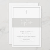 宗教ミニマル洗礼の台本 招待状 (正面/裏面)