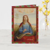 宗教ミュージカルセントセシリア祈りの言葉 カード (黄色い花)