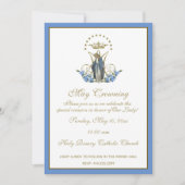 宗教メイがメアリーを戴冠させる母の日のフローラの請求書 招待状 (正面)