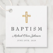 宗教モダンクロススクリプトバプテスマ フェイバータグ (正面)