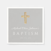 宗教モダンクロスバプテスマ スタンダードカクテルナプキン (正面)