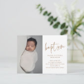 宗教モダンバプテスマ&《キリスト教》洗礼式や命名式招待状 ポストカード (スタンド正面)