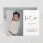 宗教モダンバプテスマ&《キリスト教》洗礼式や命名式招待状 ポストカード (正面/裏面)
