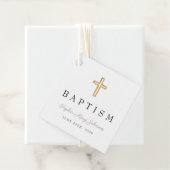 宗教モダン十字紫色のスクリプトバプテスマ フェイバータグ (インサイチュ)