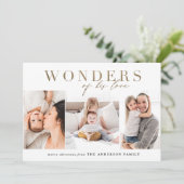 宗教モダン的な上品な金ゴールド数々ののクリスマス シーズンカード (スタンド正面)