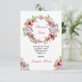 宗教リースの十字の花の神聖なカードありがとう サンキューカード (スタンド正面)