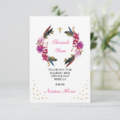 宗教リースの十字の花の金ゴールドカードありがとう サンキューカード (スタンド正面)