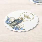 宗教ヴァージンマエレガントリーフローラ金ゴールド  ペーパーコースター (アングル)