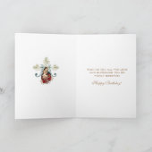 宗教ヴァージンマリアイエスカトリックヴィンテージ カード (内部)