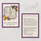 宗教ヴァージンマリアファティマカトリック祈りの言葉  名刺 (正面/裏面)