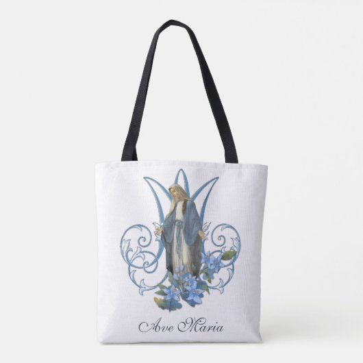 宗教ヴァージンマリアマリアンクロスアヴェマリアトート  トートバッグ (裏面)