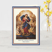 宗教ヴァージンマリアンドゥアノット祈りの言葉 カード (黄色い花)