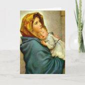 宗教ヴァージンマリア&イエズス写真クリスマス シーズンカード (正面)