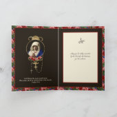 宗教ヴァージンマリーイン祈りの言葉バラ聖なる書物、 経典 カード (内部)