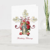 宗教ヴァージンマリーカトリックヴィンテージ カード (正面)