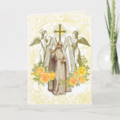 宗教ヴァージンマリーファティマヴィンテージフローラカード カード (正面)